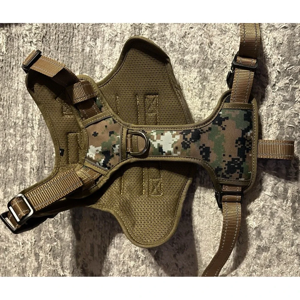 Service Dog Vest Harness for Medium Dog Tactical Working MOLLE Vest w badges NEW